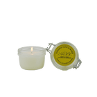 SerrBeauty Cinnamon, Clove & Orange Beeswax Scented Candle 125 G in a glass jar with a secure clasp lid. Handcrafted with organic beeswax for a warm, spicy, and citrus-infused aroma.