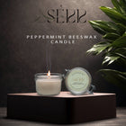 SerrBeauty Peppermint Beeswax Scented Candle 125 G