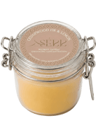 Cedarwood, Fir & Lemon beeswax candle 125g in labeled glass jar by SerrBeauty