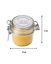 Lavender & Lemongrass beeswax candle 125g in glass jar by SerrBeauty