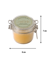 Peppermint beeswax candle 125g in glass jar by SerrBeauty