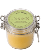 Spearmary beeswax candle 125g in labeled glass jar by SerrBeauty