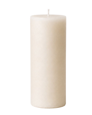 Everyday unscented rapeseed wax pillar candle 125g in natural ivory tone