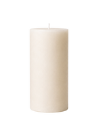 Everyday unscented rapeseed wax pillar candle 200g in natural ivory tone