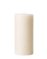 Everyday unscented rapeseed wax pillar candle 200g in natural ivory tone