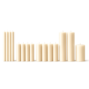 SerrBeauty everyday pillar candle set with unscented rapeseed wax candles arranged for home styling