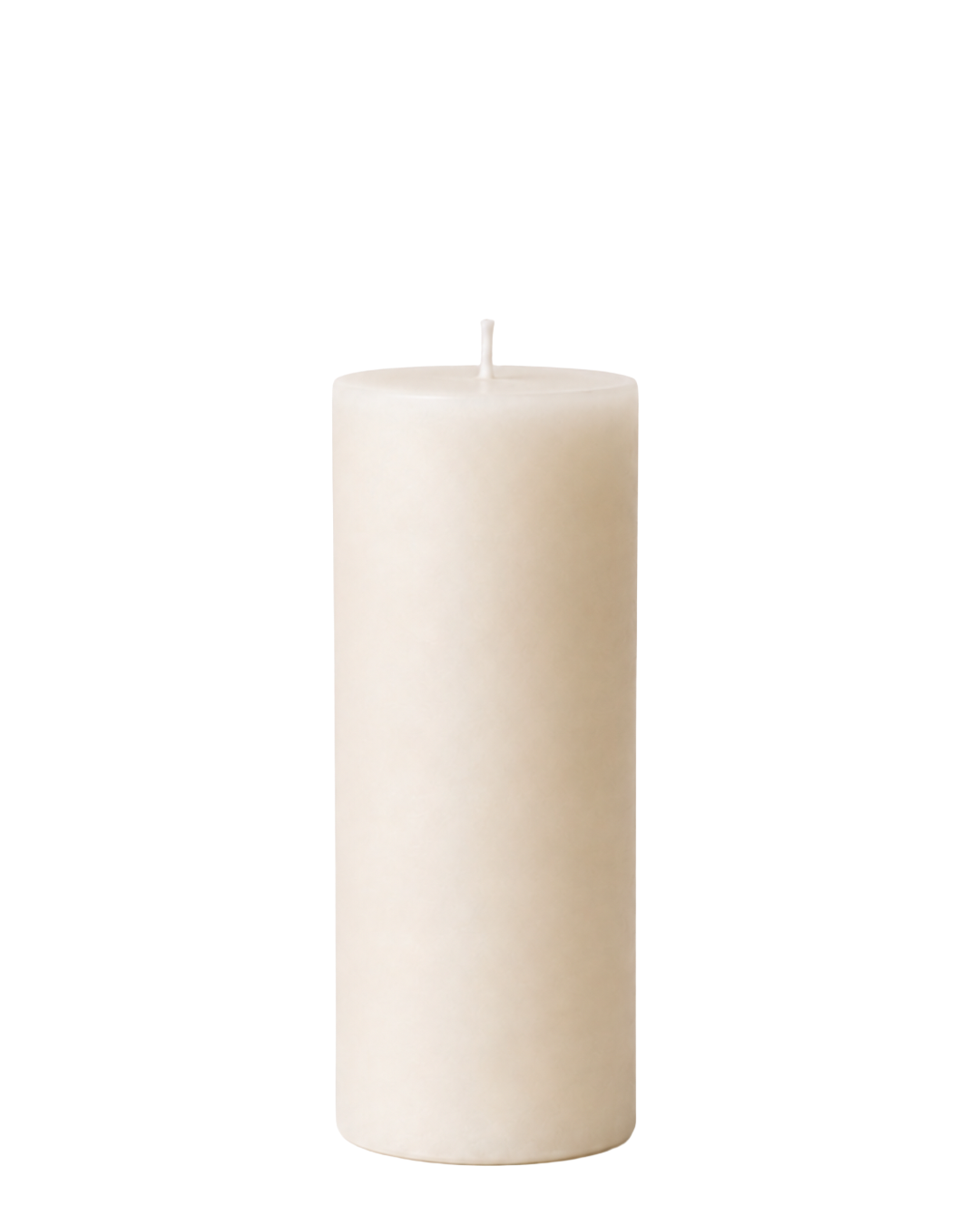Everyday unscented rapeseed wax pillar candle 85g in natural ivory tone