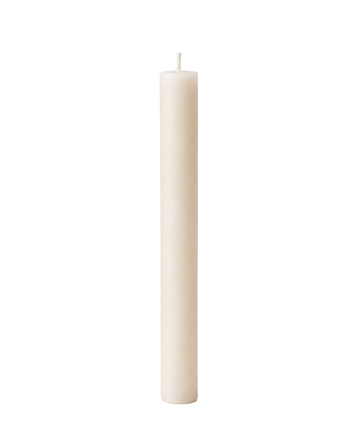 Everyday unscented rapeseed wax pillar candle 25g in natural ivory tone