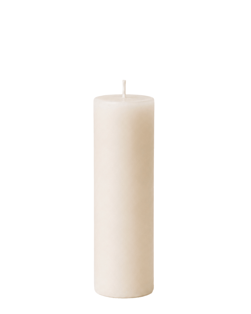 Everyday unscented rapeseed wax pillar candle 44g in natural ivory tone