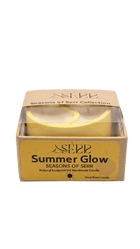 Seasons of Serr candle packaging with dual-scent candle inside