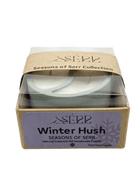 Seasons of Serr candle packaging with dual-scent candle inside